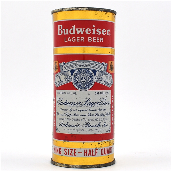 Budweiser Beer 16 ounce Flat Top ST LOUIS 3 CITIES 226-23 VANITY LID