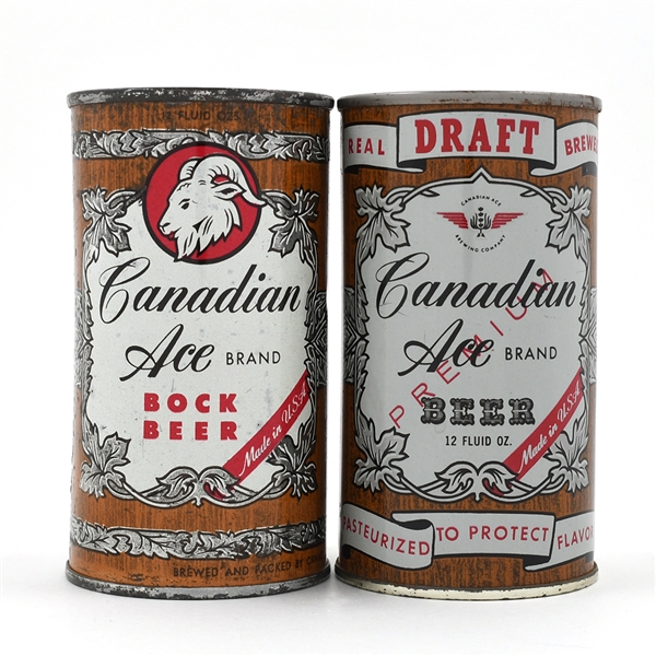 Canadian Ace Bock and Draft Flat Tops 48-16 and 48-18