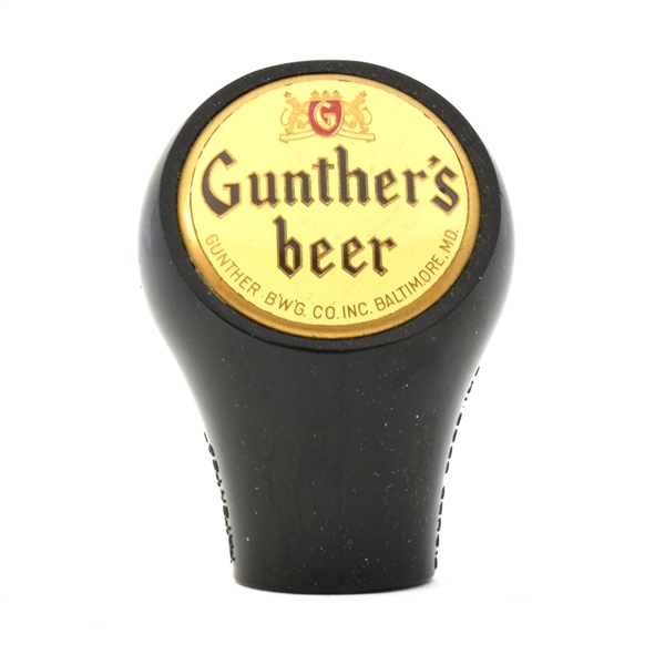 Gunthers Beer 1940s Tap Knob NEAR MINT