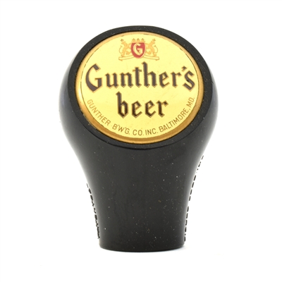 Gunthers Beer 1940s Tap Knob NEAR MINT