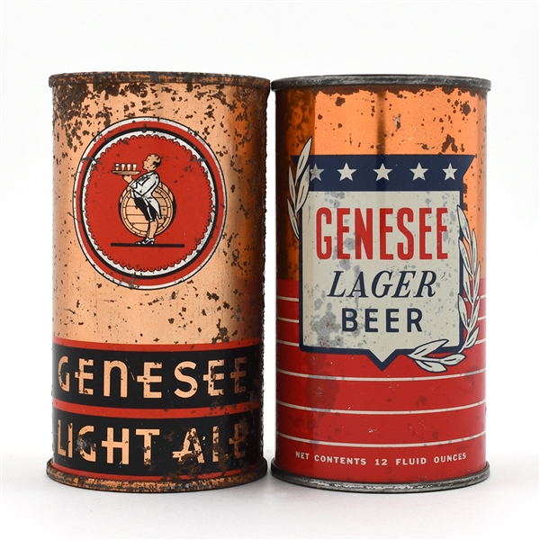 Genesee Ale and Beer Flat Tops Lot of 2