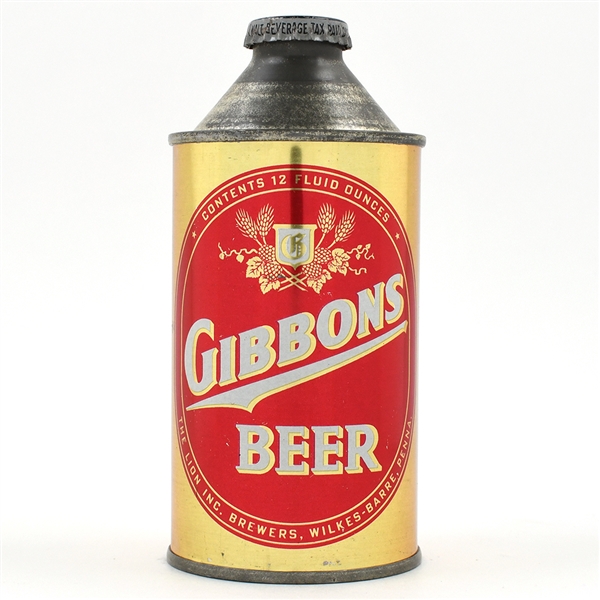 Gibbons Beer Cone Top 164-27 SQUEAKY CLEAN