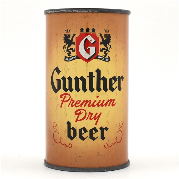 Gunther Beer Flat Top 78-26 VA TAX LID