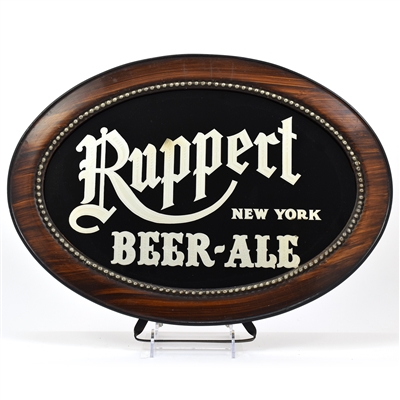 Ruppert Beer-Ale 1940s Reverse Painted Glass Sign