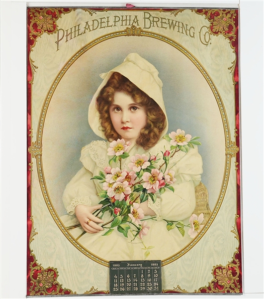 Philadelphia Brewing 1903 Calendar Chromolithograph RARE STUNNING