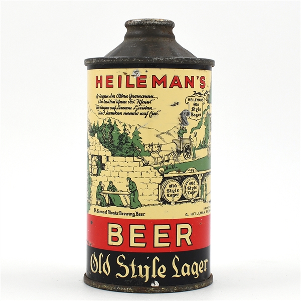 Old Style Beer Heilemans Cone Top NOT OVER 4 PERCENT 177-9 SCARCE