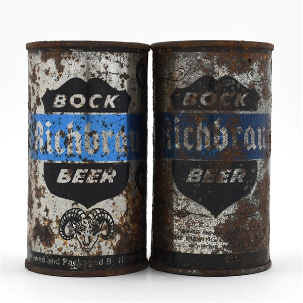 Richbrau Bock Flat Tops Lot of 2 Different