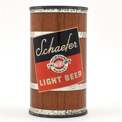 Schaefer Beer Flat Top 127-38 WOODGRAIN LID