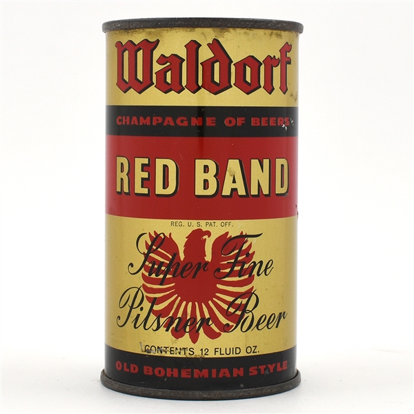 Waldorf Red Band Beer Instructional Flat Top 144-4 USBCOI 859