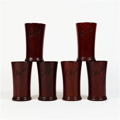 Tally Ho Set of 6 Wooden Drinking Vessels RARE