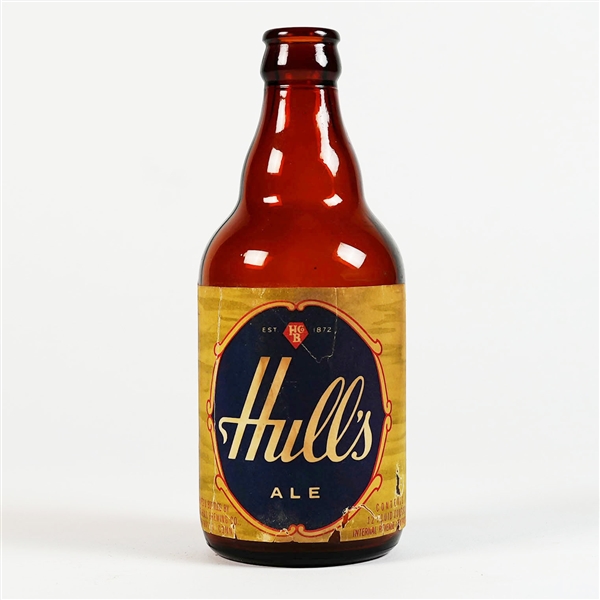 Hulls Ale Steinie Beer Bottle SCARCE