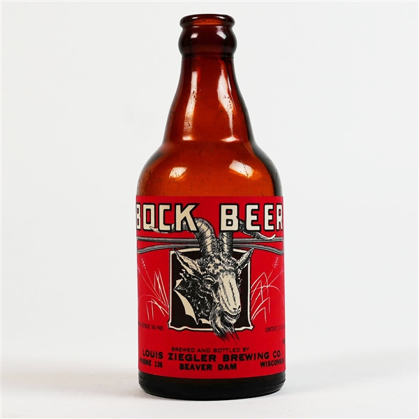 Louis Ziegler Bock Beer Steinie Bottle