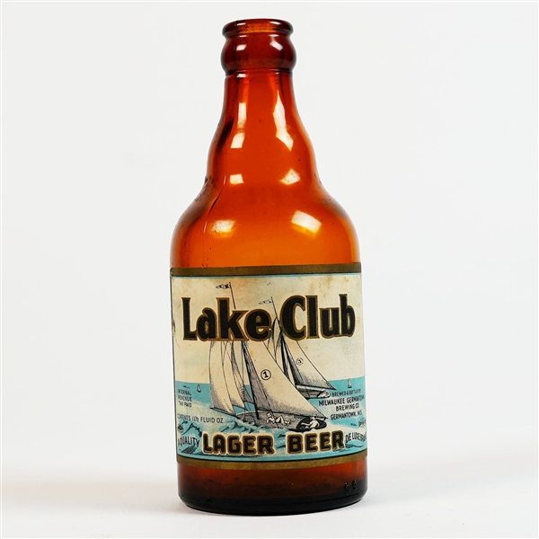 Lake Club Lager Beer Steinie Bottle GERMANTOWN WI