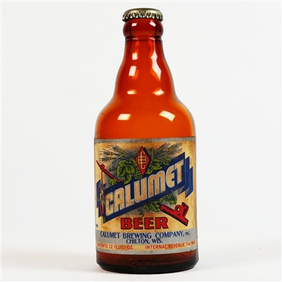 Calumet Beer Steinie Bottle CHILTON WISCONSIN