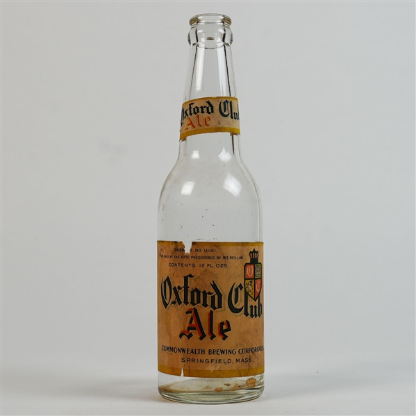 Oxford Club Ale Commonwealth Brewing Long Neck Bottle