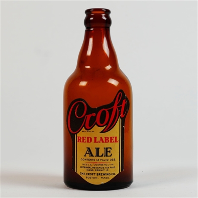 Croft Red Label Ale Steinie Bottle EXCELLENT