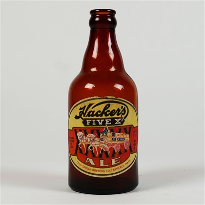 Hackers Five X Ale Steinie Bottle Horse Drawn Carriage