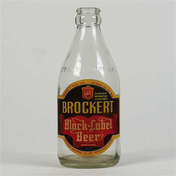 Brockert Black Label Beer Stubby Bottle CLEAN