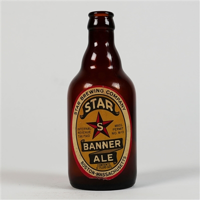 Star Banner Ale Boston Steinie Bottle SHARP