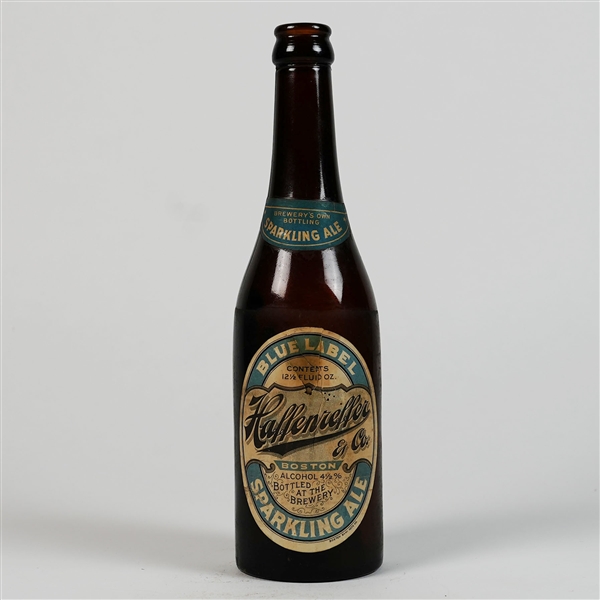 Haffenreffer Blue Label Sparkling Ale Bottle PRE-PROHIBITION