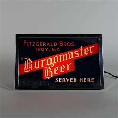 Fitzgerald Bros Burgomaster Beer Illuminated Sign w ORIGINAL BOX