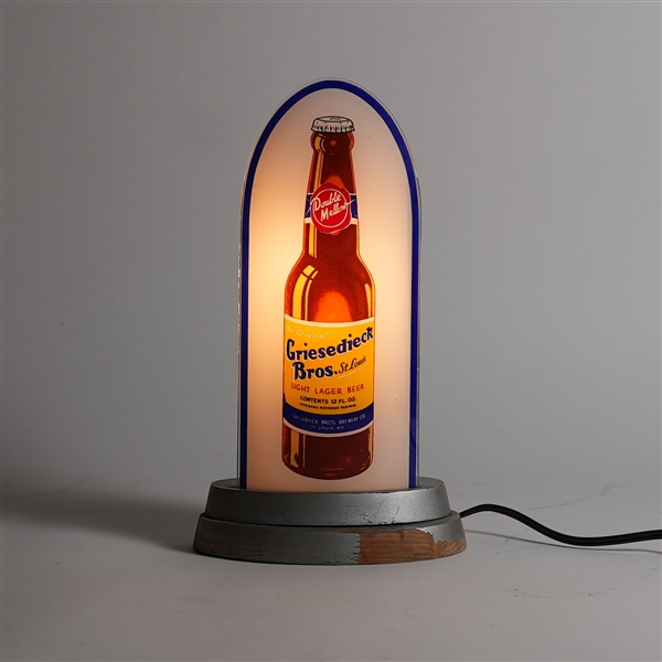 Griesedieck Bros St Louis Light Lager Beer Illuminated Cathedral Bullet Sign