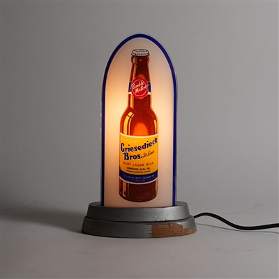 Griesedieck Bros St Louis Light Lager Beer Illuminated Cathedral Bullet Sign