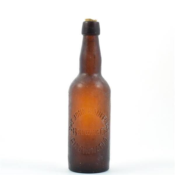 John Kauffman Brewing Pre-Prohibition Embossed Blob Top Bottle CINCINNATI