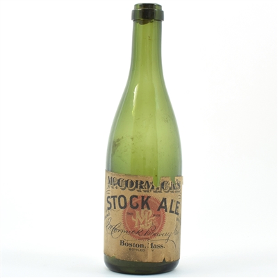 McCormicks Stock Ale Pre-Prohibition Bottle RARE