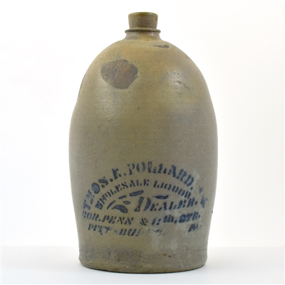 Thos Pollard Wholesale Liquor Dealer Pre-Prohibition Stoneware Jug