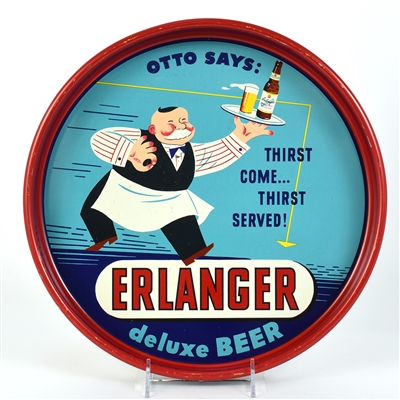 Erlanger Beer 1940s Serving Tray OTTO SAYS CLEAN