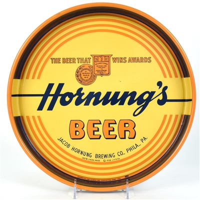 Hornungs Beer 1940s Serving Tray OUTSTANDING