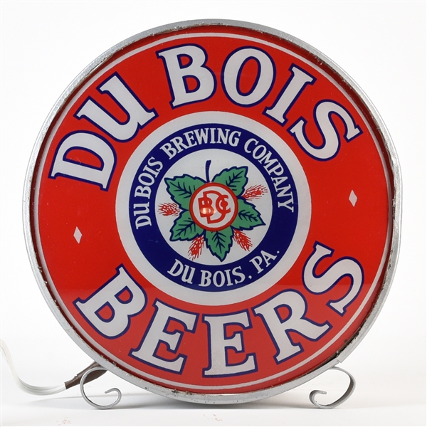 Du Bois Beers Baked on Enamel ROG Glass Lamp RARE AND STUNNING CONDITION