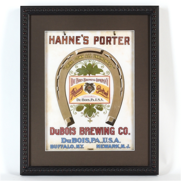 Hahnes Porter Pre-Prohibition Small VITROLITE Horseshoe Sign RARE