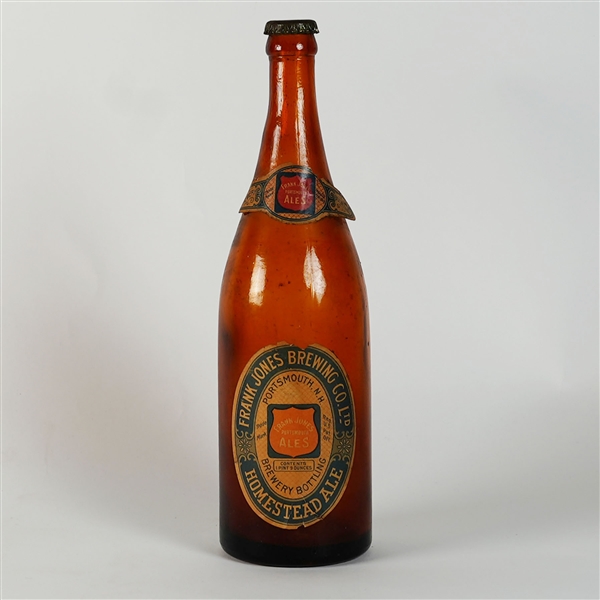 Frank Jones Brewing Homestead Ale Pre-prohibition Bottle Eldredge Cap SCARCE