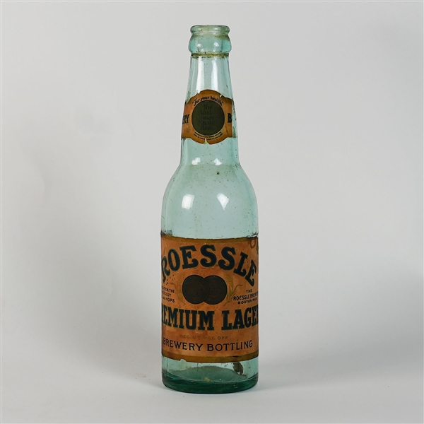 Roessle Premium Lager Pre-prohibition Bottle BOSTON SCARCE