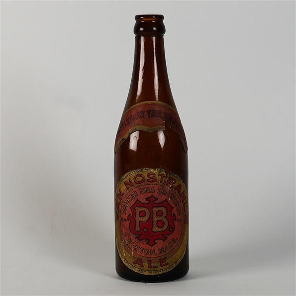 Van Nostrands Bunker Hill Breweries P.B. Ale Pre-prohibition Bottle RARE