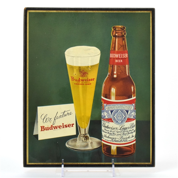 Budweiser Beer 1930s Laminate Wood Sign