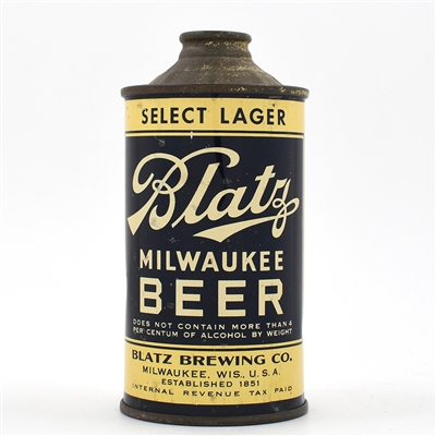 Blatz Beer Cone Top DNCMT 4 PERCENT UNLISTED