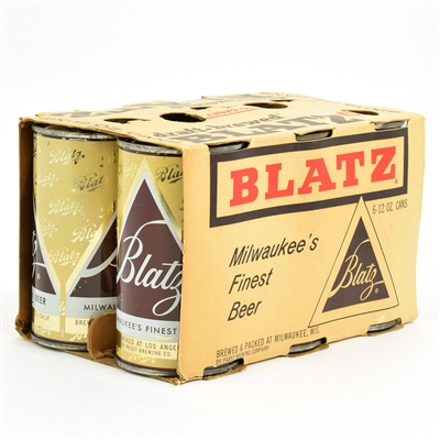 Blatz Beer Full 6-Pack Carrier 12 Ounce Flat Tops PABST LOS ANGELES 38-39 WOW