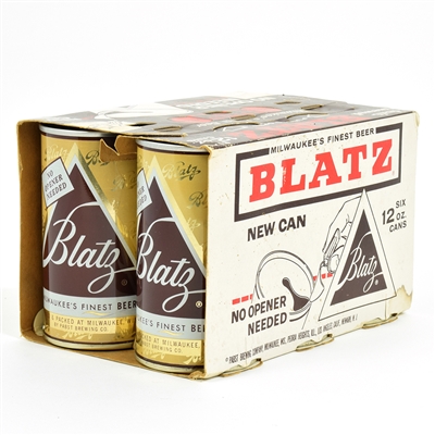 Blatz Beer Full 6-Pack Carrier 12 Ounce Zip Tops PABST MILWAUKEE 43-27 WOW