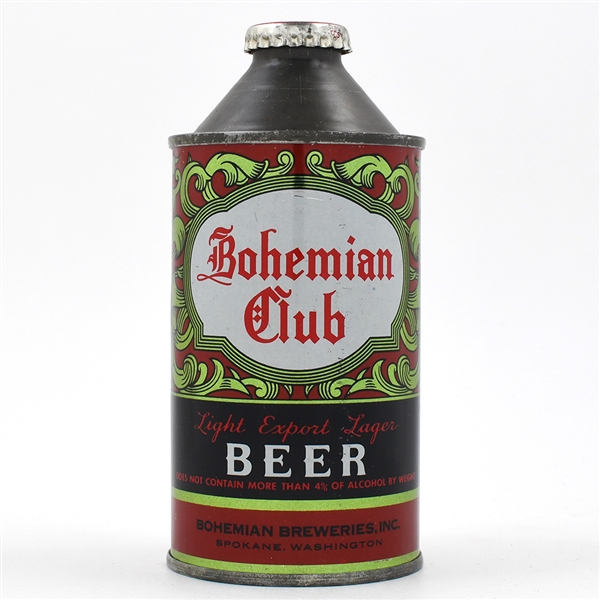 Bohemian Club Beer Cone Top NON-IRTP SPOKANE 154-8 SHARP