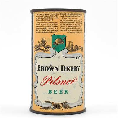 Brown Derby Beer Instructional Flat Top SALEM 42-32 USBCOI 137