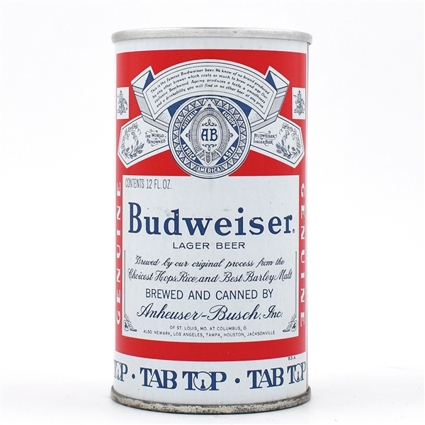 Budweiser Beer Pull Tab  TOP COLUMBUS TOUGH