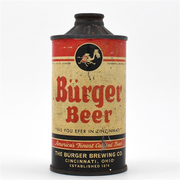 Burger Beer Flat Bottom Cone Top L155-22