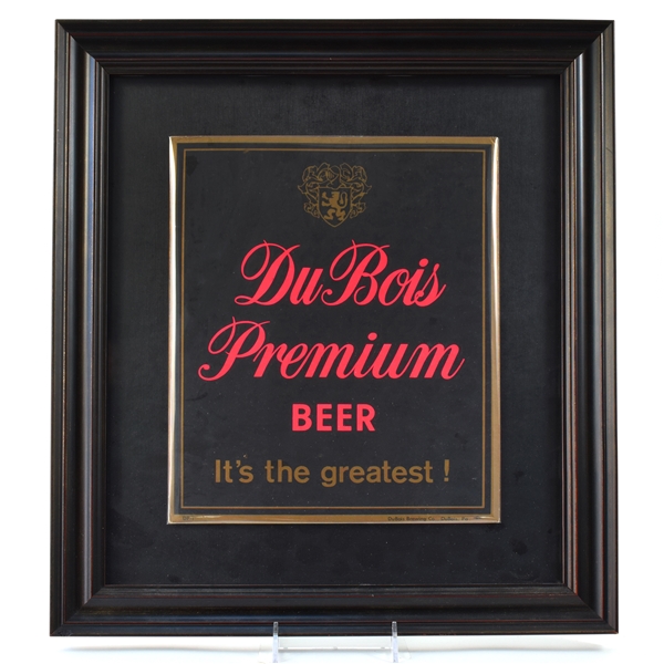 Du Bois Premium Beer 1960s Day-Glo Cardboard Sign