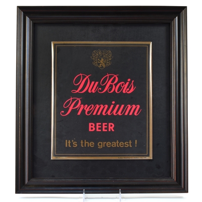 Du Bois Premium Beer 1960s Day-Glo Cardboard Sign