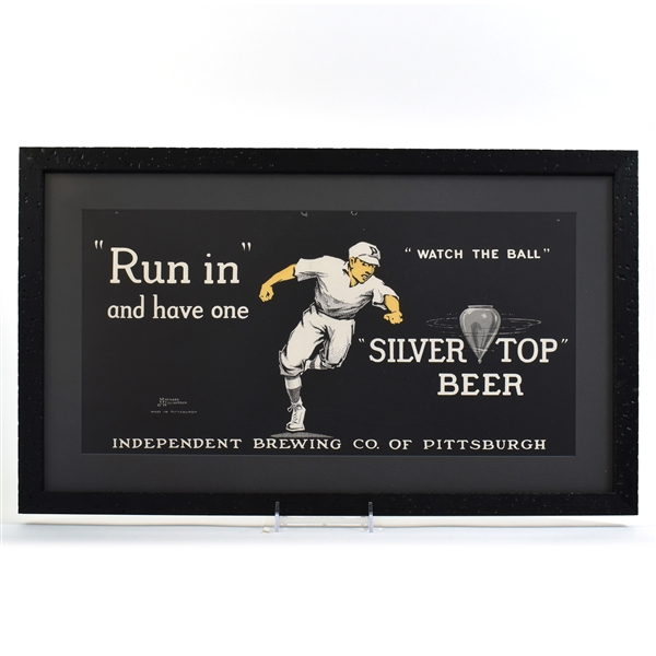 Silver Top Pre-Pro Trolley Sign Pittsburgh Pirates BASERUNNER 1909 WORLD SERIES