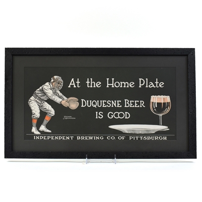 Duquesne Beer Pre-Pro Trolley Sign Pittsburgh Pirates CATCHER 1909 WORLD SERIES?