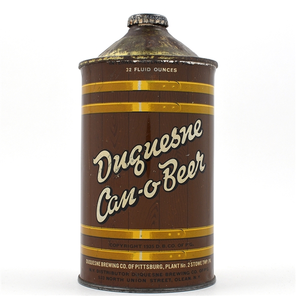 Duquesne Can-o-Beer Quart Cone Top 207-1